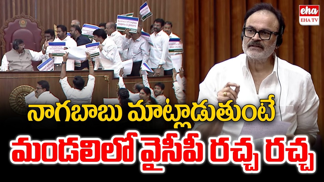 Janasena MLC Nagababu Speech in Council | YCP MLCs | Tirumala Laddu Issue | EHA TV