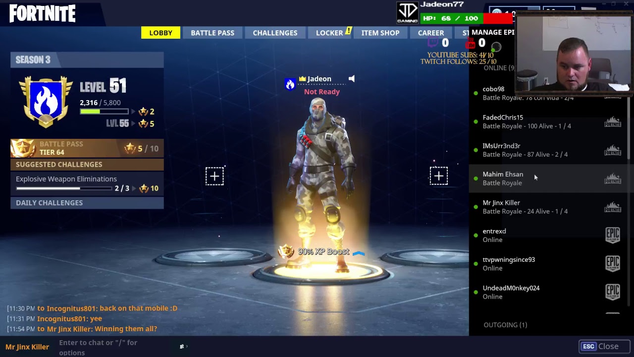 JD & the ADHD Stream does Fortnite: The Greatest Player You Never Heard Of! !discord !twitch