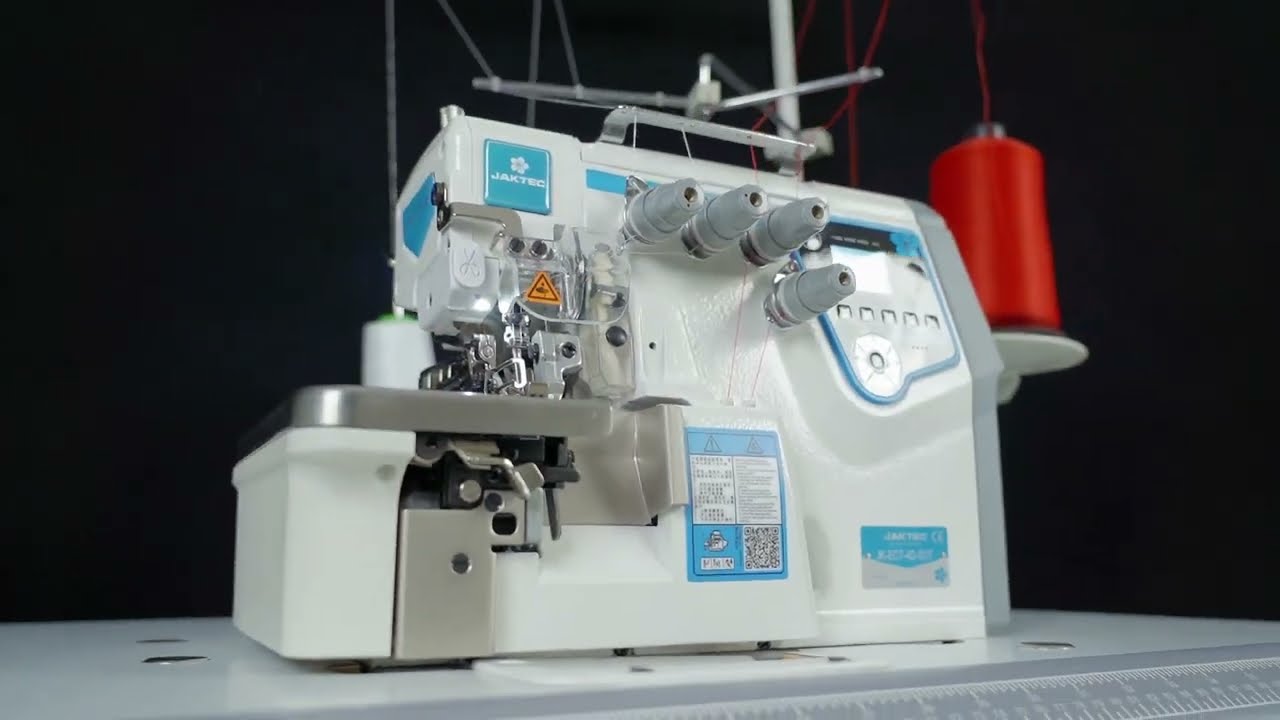 Step motor Full automatic 4 thread overlock sewing machine auto trimmer  | JK-EC7-4D-SUT