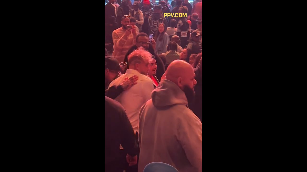 Jake Paul makes an appearance at Barclays Center