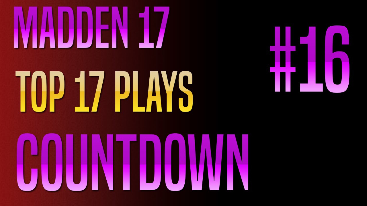 Madden 17 Top 17 Plays - New Cover 3 Match Zone #16