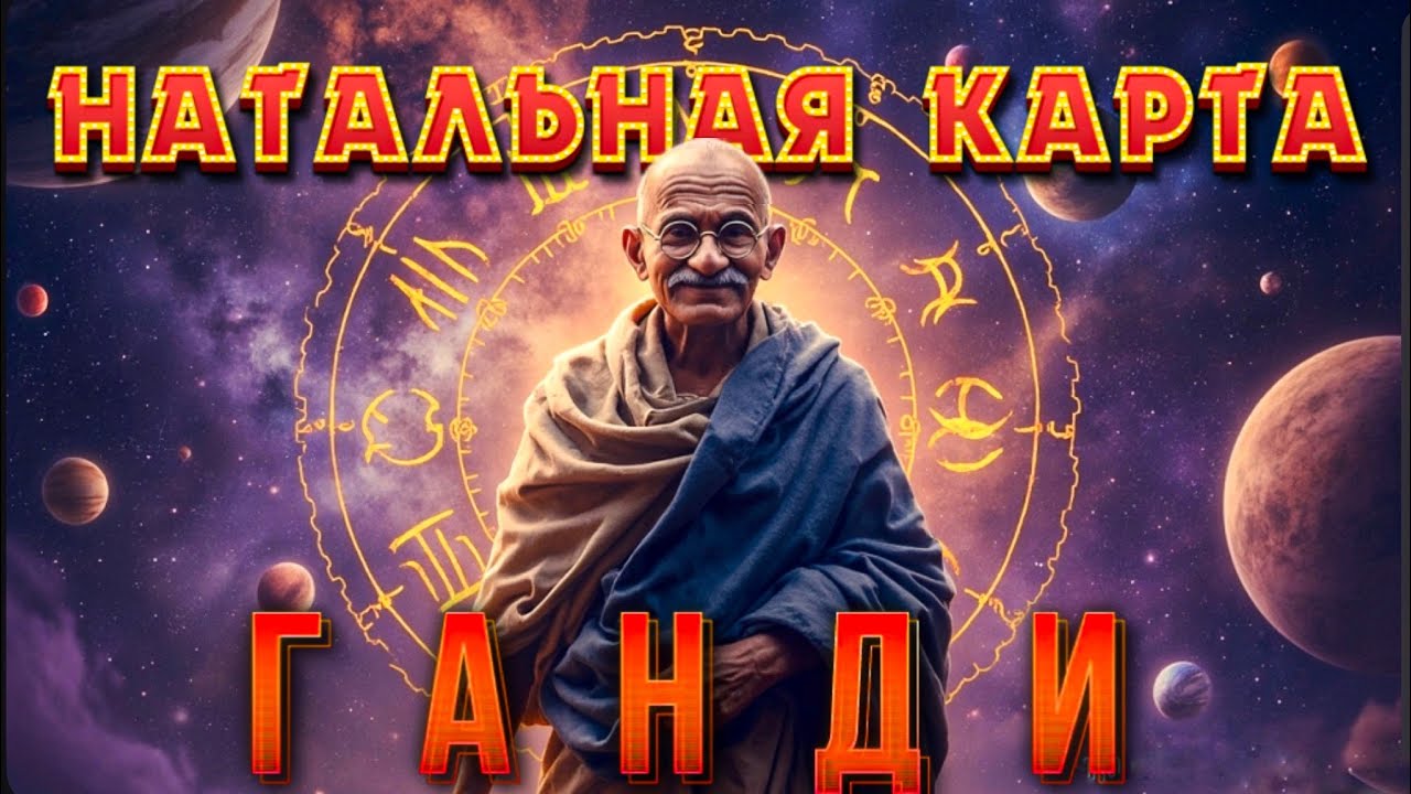 НАТАЛЬНАЯ КАРТА ВЕЛИКОГО ГАНДИ 🙏 ПОЧЕМУ ЕГО АСКЕЗЫ СПАСЛИ ИНДИЮ ?