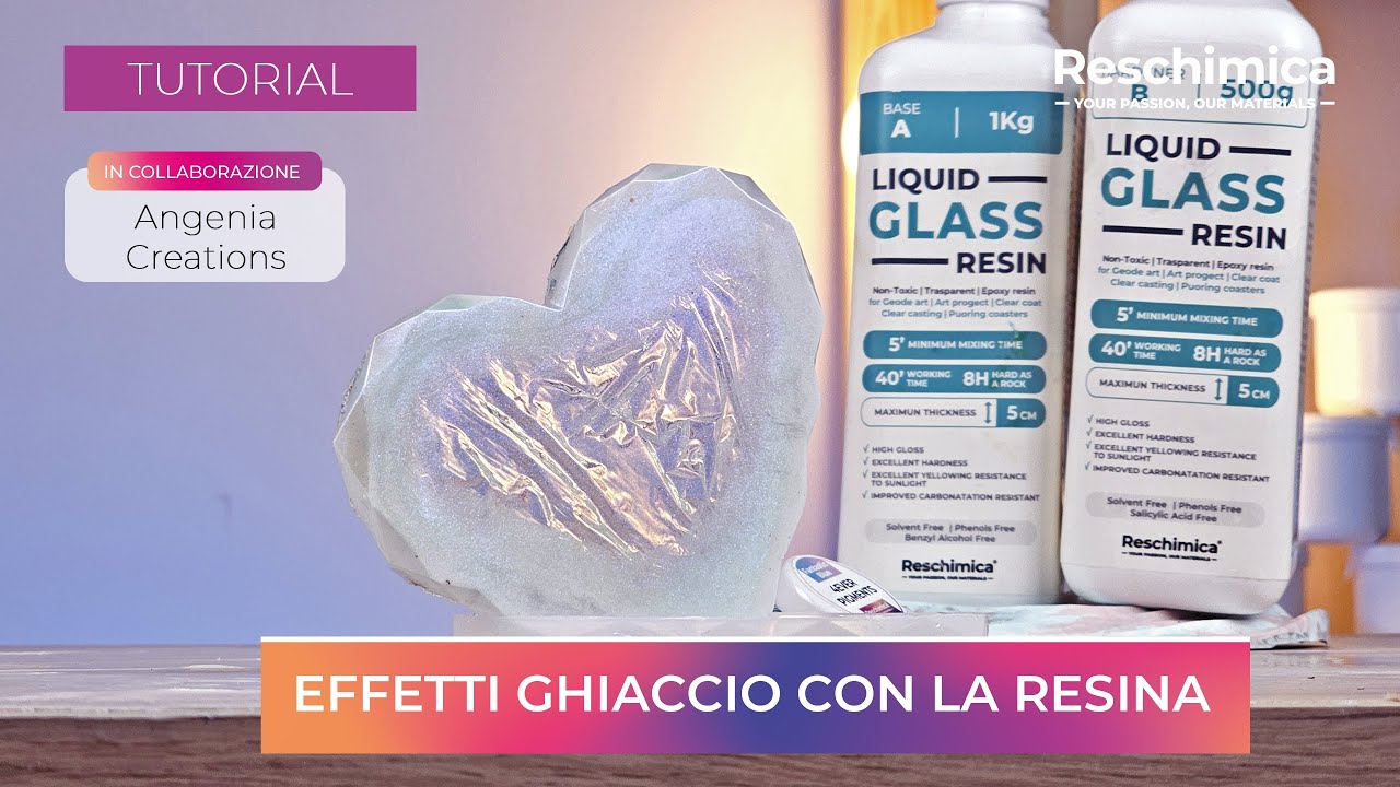 Come fare l'effetto ghiaccio con la resina? - 6 #tutorial  con Liquid Glass Resin di reschimica