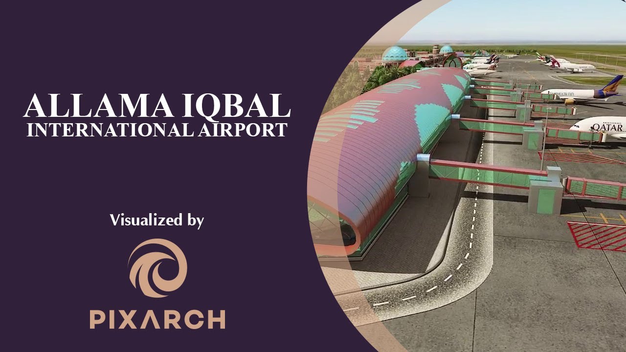 Allama Iqbal International Airport Lahore Extension of Terminal Building 3D Visualization by PIXARCH