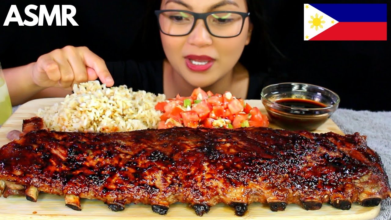 ASMR FILIPINO-STYLE PORK RIBS Eating Sound MUKBANG HUNGRY CAKES