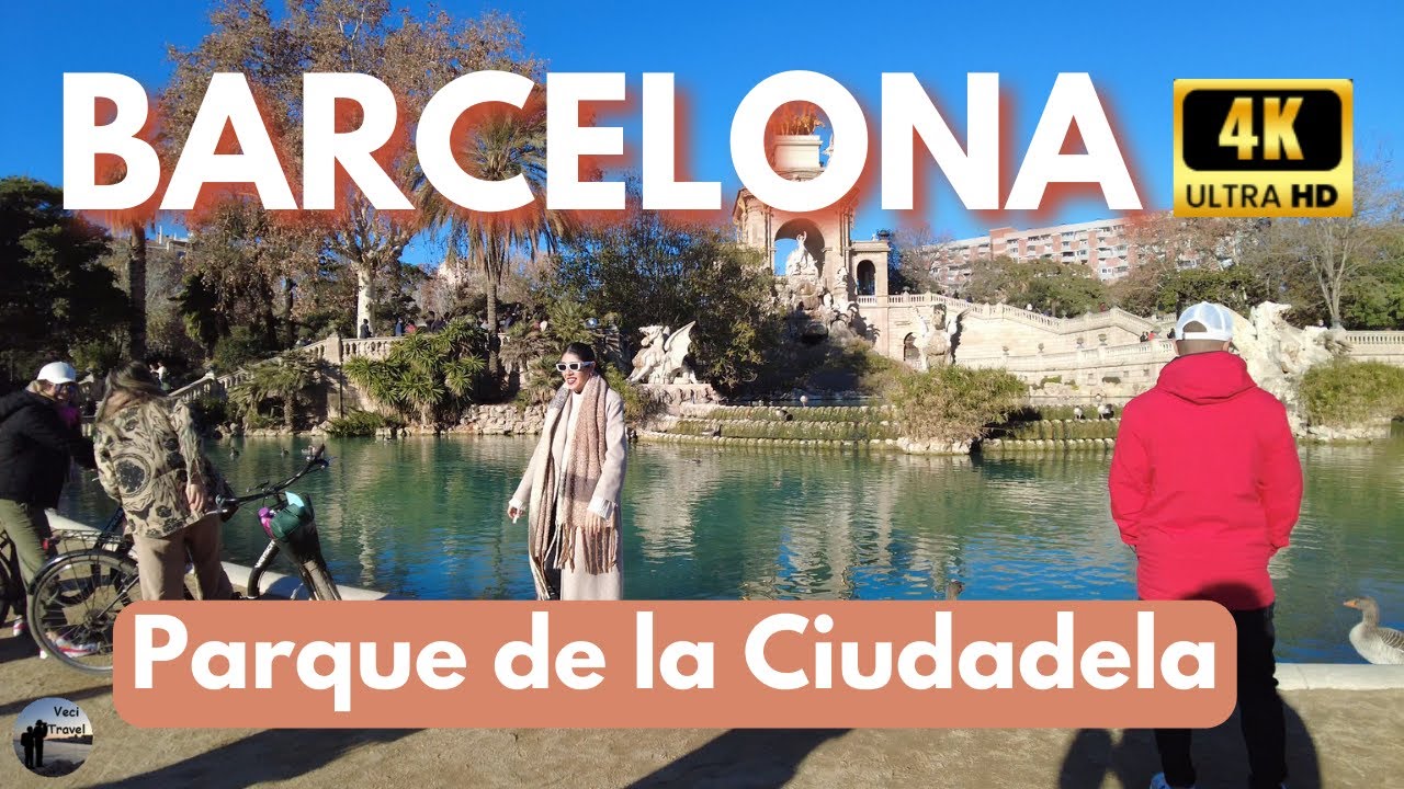 🌳PARQUE DE LA CIUDADELA BARCELONA España【4K】Walking tour 2024 🏞 De los mejores parques de Barcelona