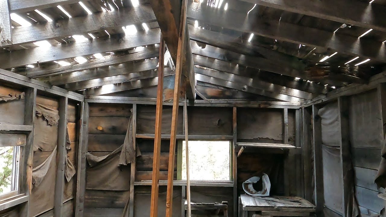 Miner Cabin and Tunnels in the Mountains