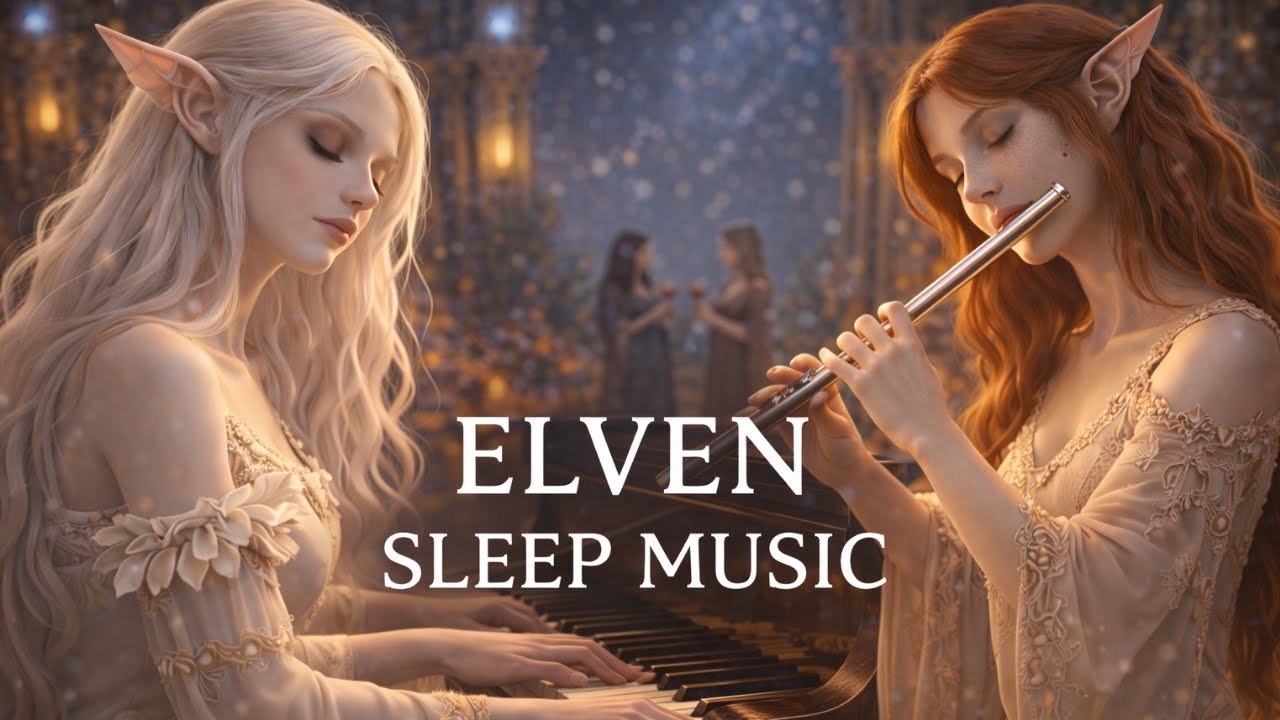 Elven Sleep Music 🌙 Deep Fantasy Piano & Flute for Relaxation (1 Hour)