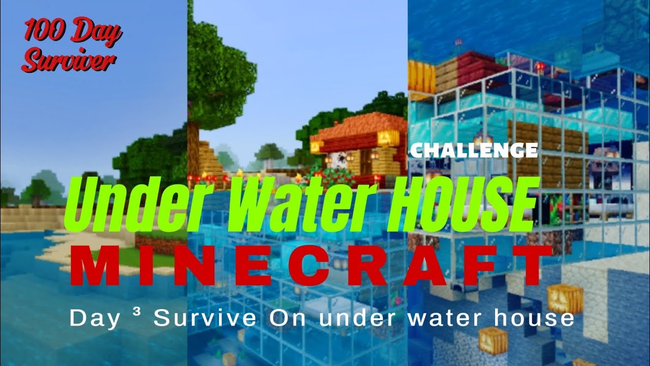 The Best Fisherman Underwater House Design SHULKER Only World In Minecraft Hardcore | 100 Day