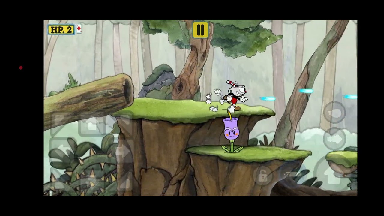Jogando Cuphead no celular