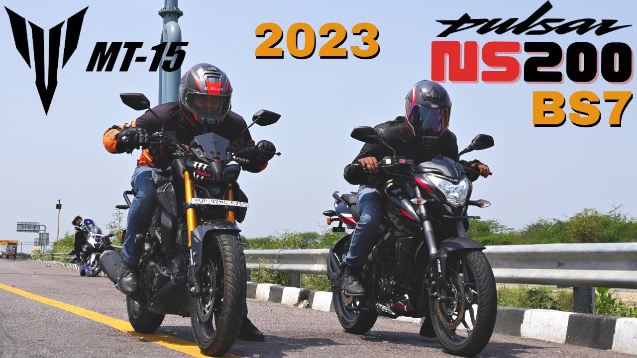 New Bajaj Pulsar NS200 BS7 vs Yamaha MT15 Drag Race