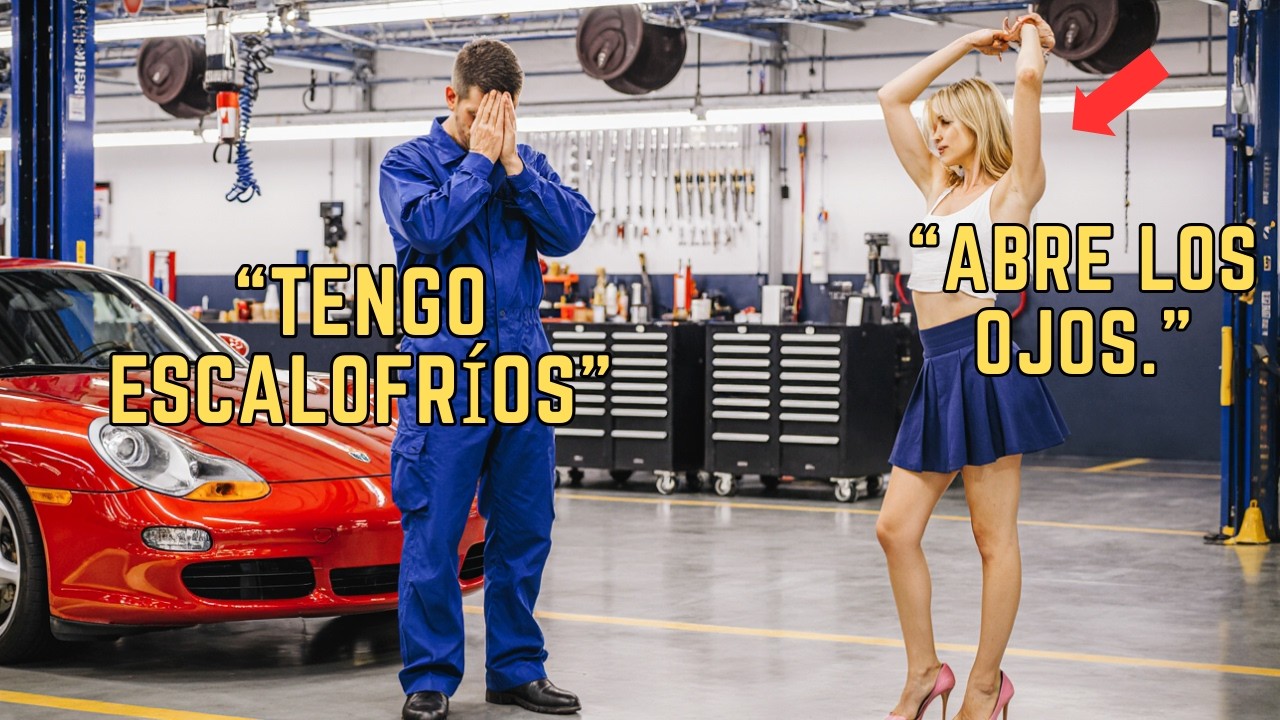 «“No mires la minifalda” — dijo la millonaria… El pobre mecánico ya lo notó y se sonrojó.»