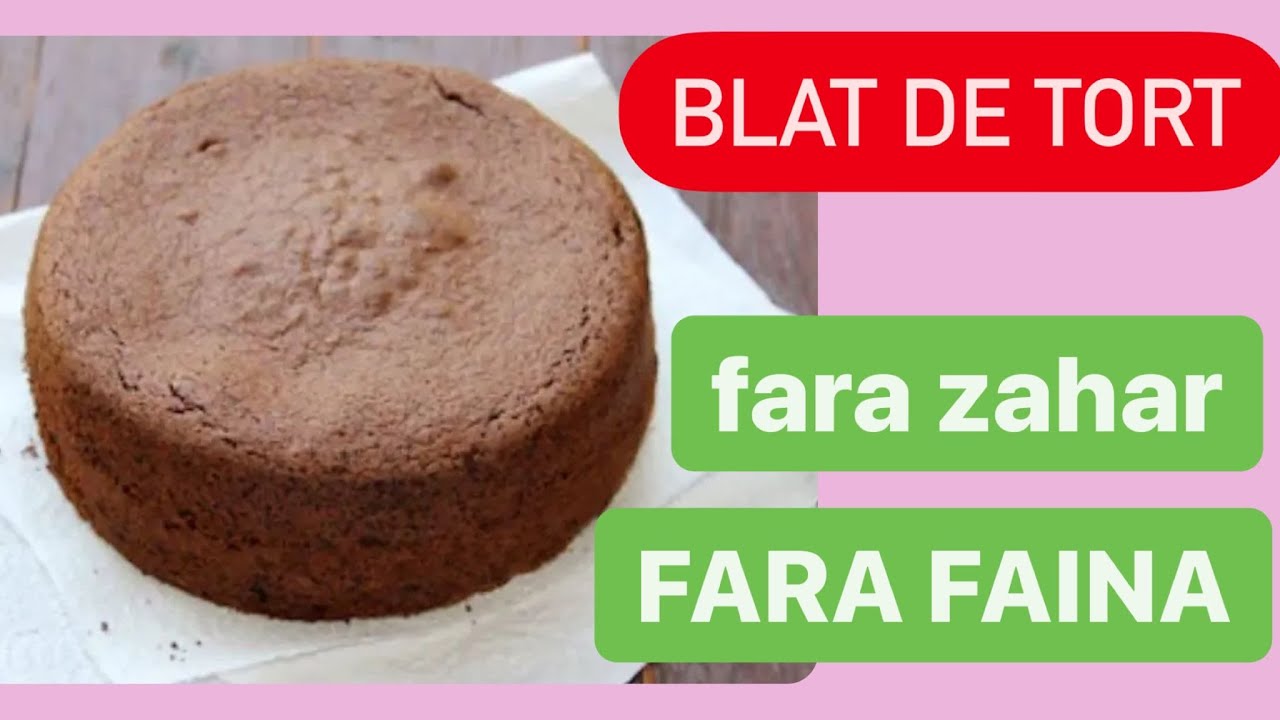 BLAT DE TORT fara zahar, fara haina. Blat de tort pufos cu cacao
