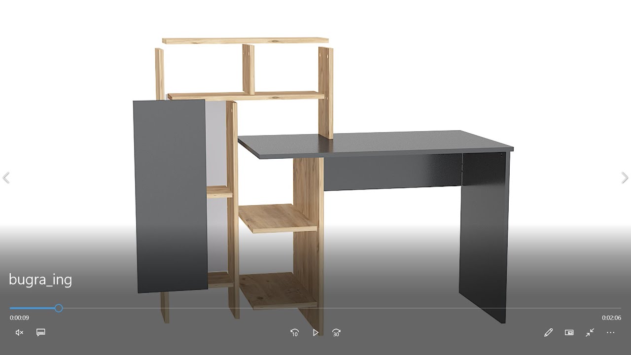 Bugra Computer Desk Animated Assembly Instructions