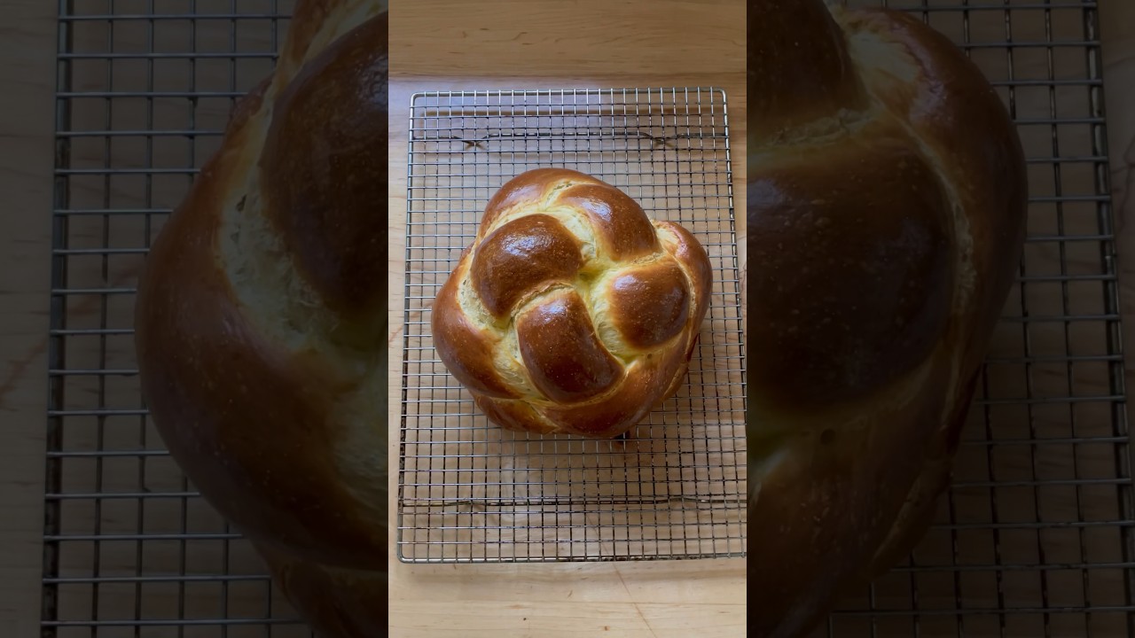 How to Shape a Round Challah #bread #challah
