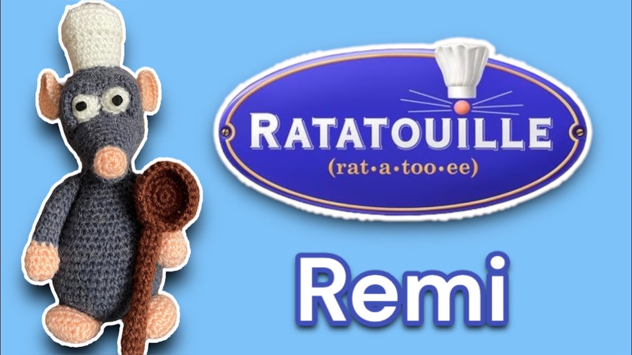 C&oacute;mo tejer REMI ratatouille Disney amigurumi paso a paso tutorial crochet subt&iacute;tulos