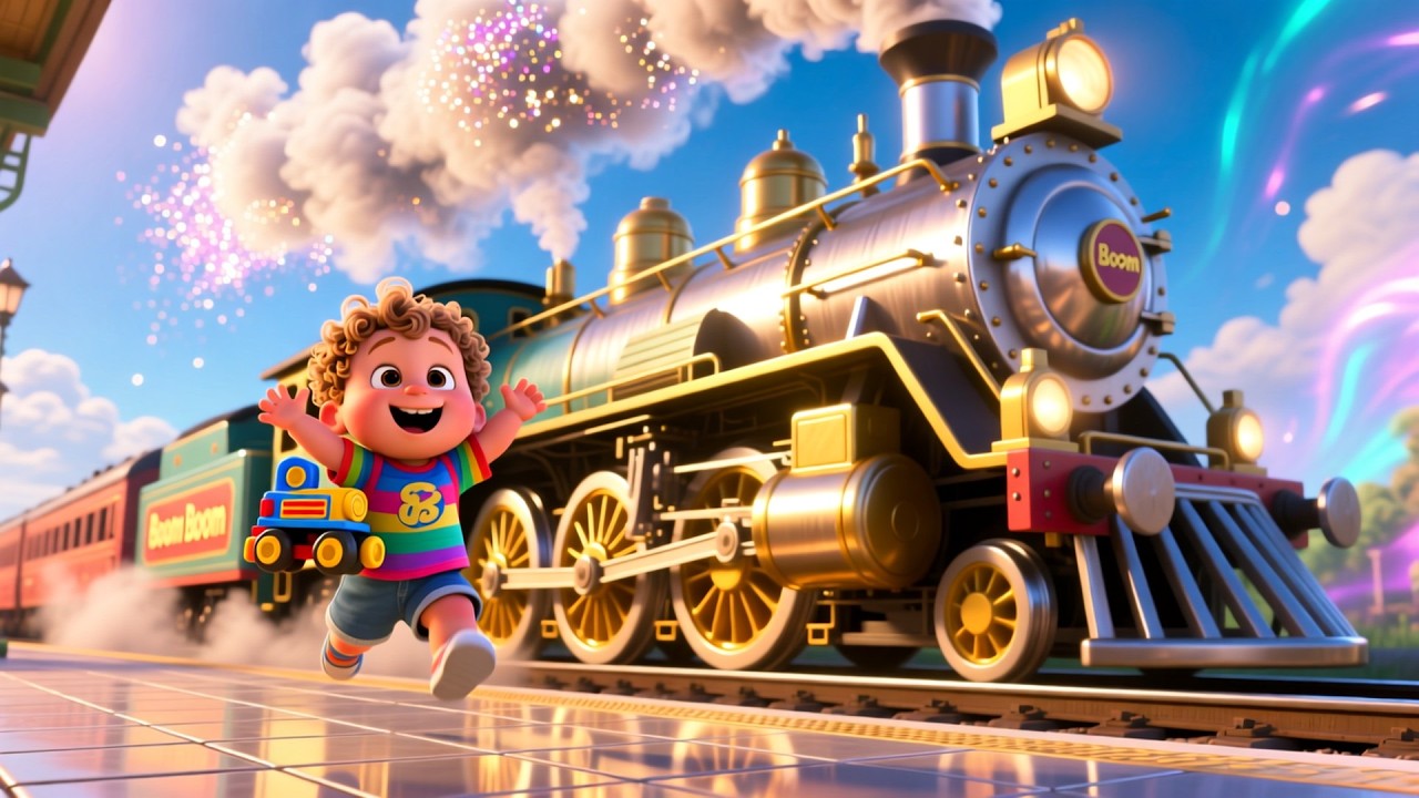 Boom Boom Train Fun 🚂 | Train Song for Toddlers & Kids