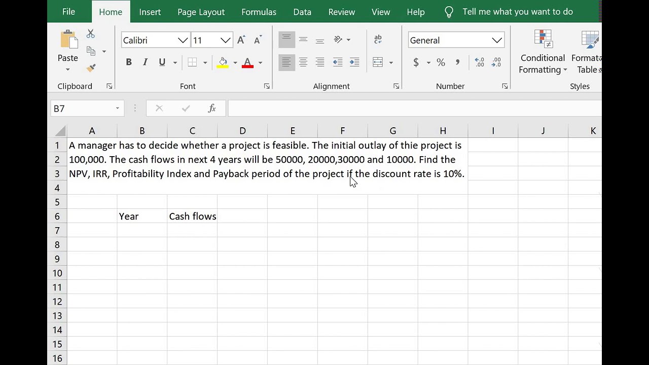 Capital Budgeting Simple NPV,IRR,Payback,Profitability Index in Excel