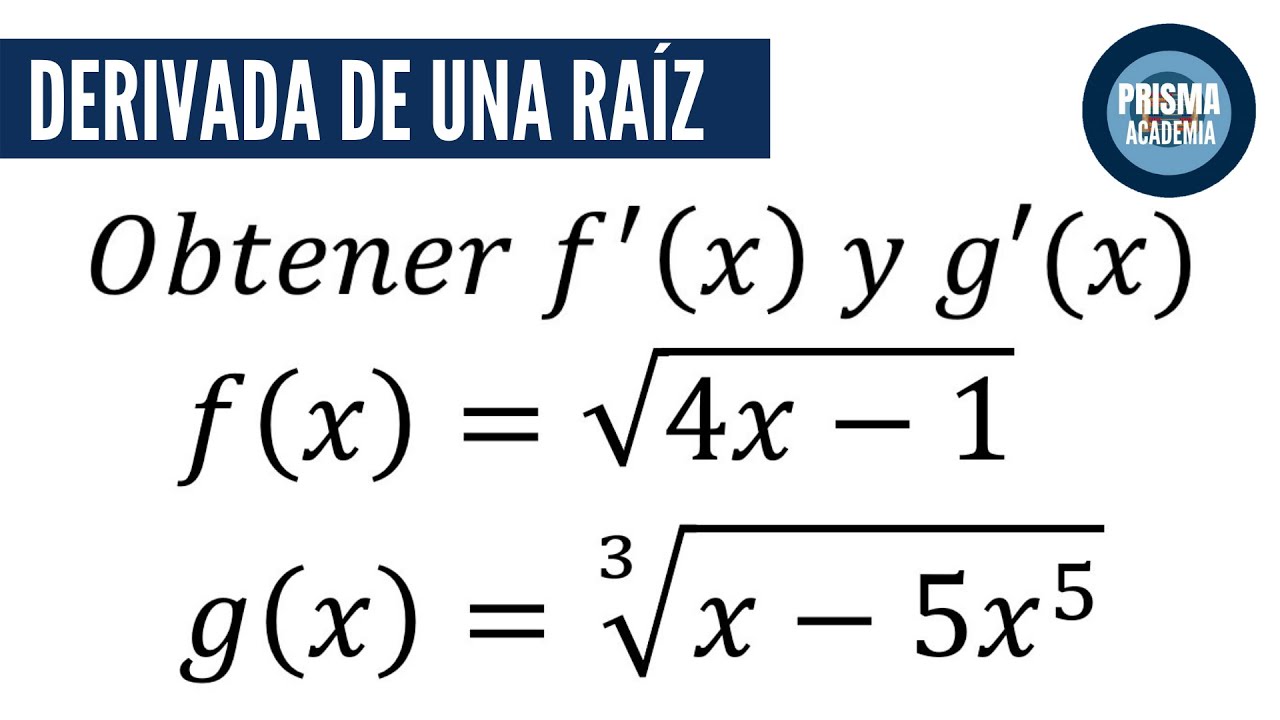 DERIVADA DE UNA RAÍZ // REGLA DE LA CADENA // 2 EJEMPLOS RESUELTOS