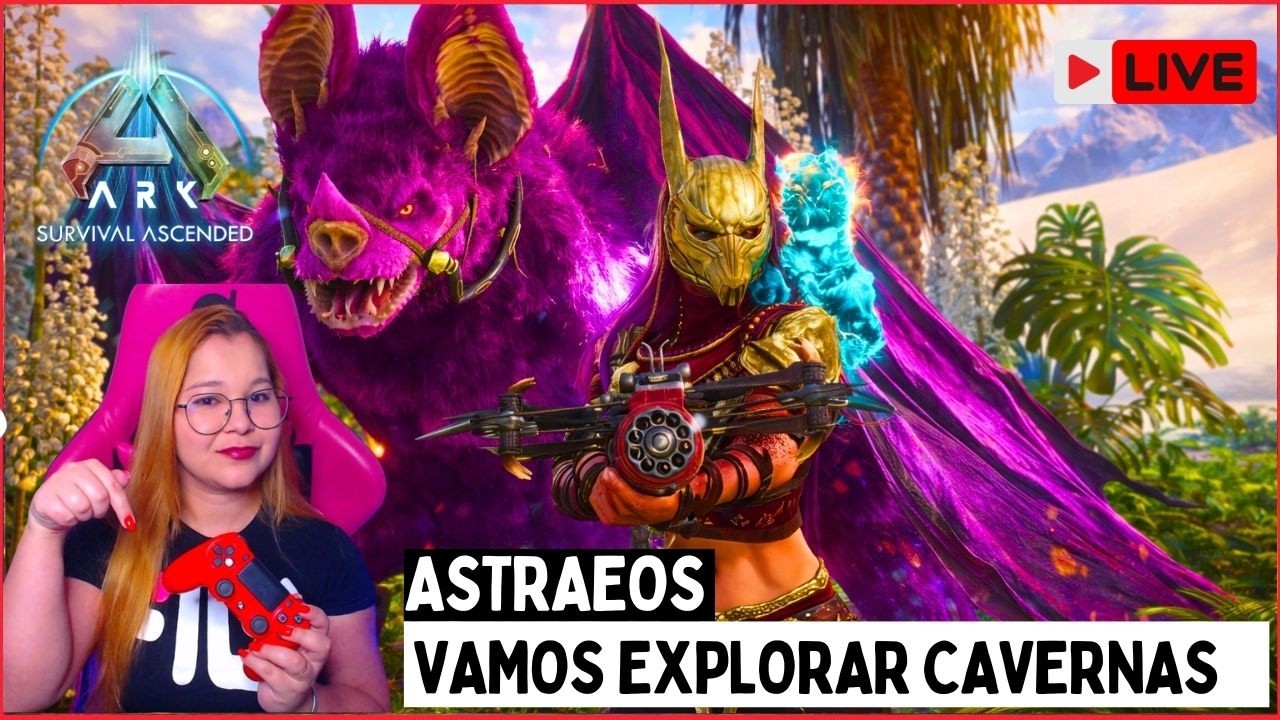 🔴 AO VIVO 🔴 Ark Ascended | Mapa Astraeos | Dia de Cavernas🏹🦖 !discord !servidor