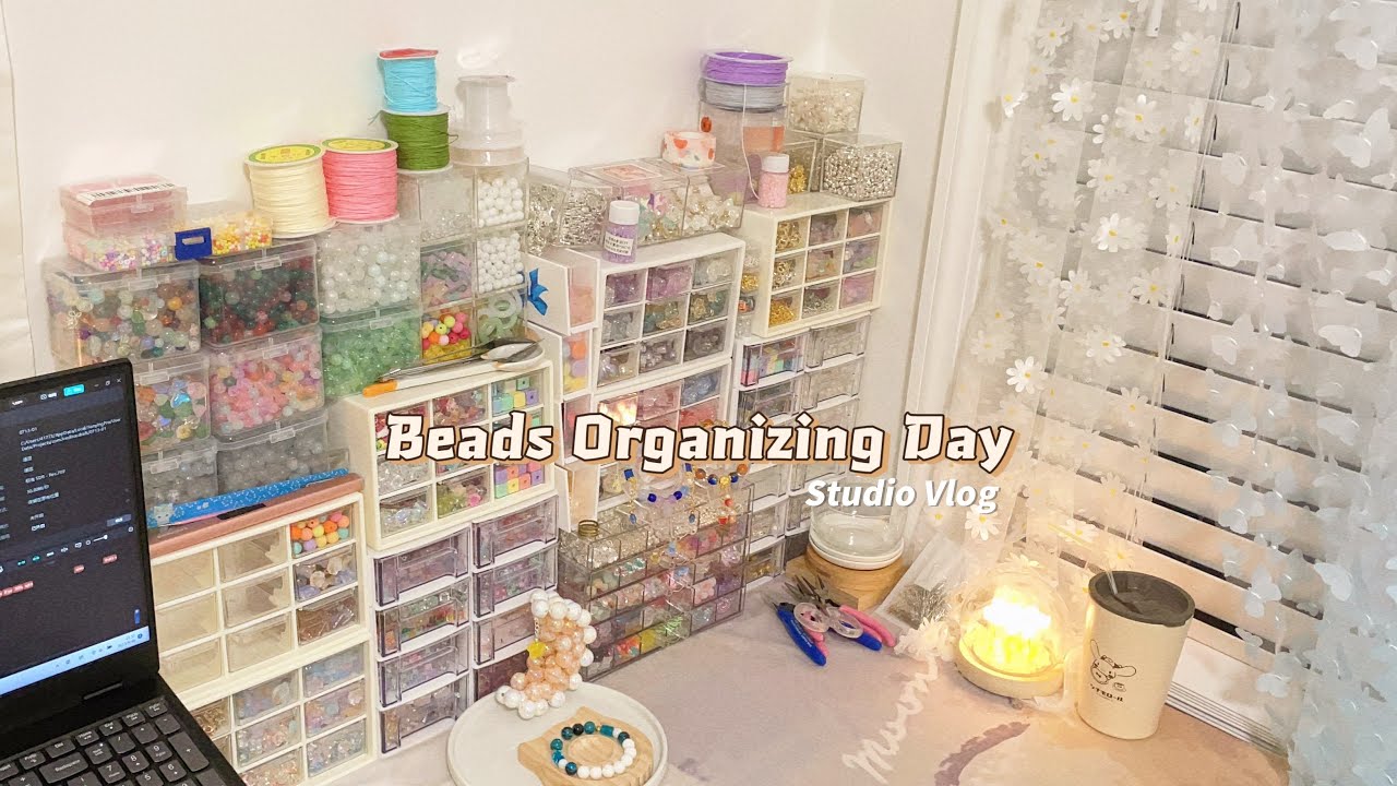 ⛅️A Cozy Beads Organizing Day | Honkai: Star Rail Inspiration Bracelets | Studio Vlog 3