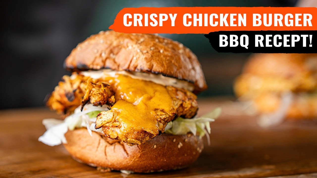 Krokante kipburger uit de Big Green Egg! - BBQ Recept!