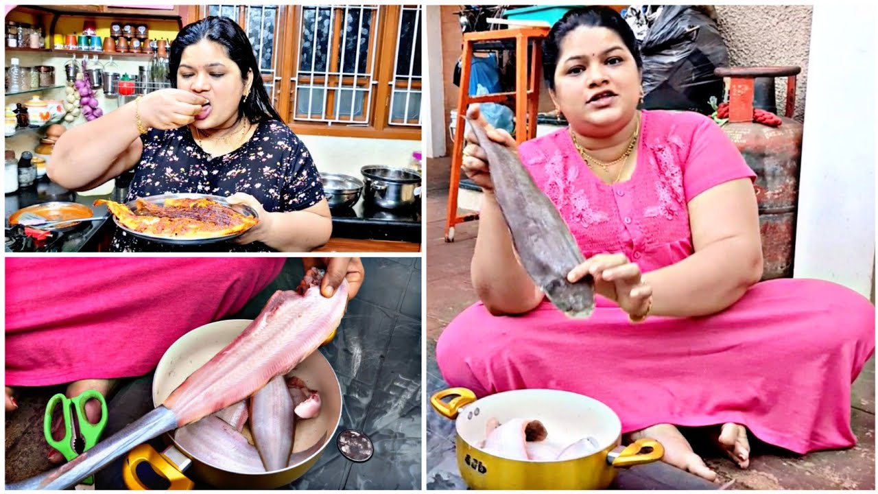 ದೊಡ್ಡ ನಂಗ್ ಮೀನು ಕ್ಲೀನಿಂಗ್ ಹಾಗೂ ಫ್ರೈ | Giant Fish Cleaning & Fry |PriyasRecipes 2022