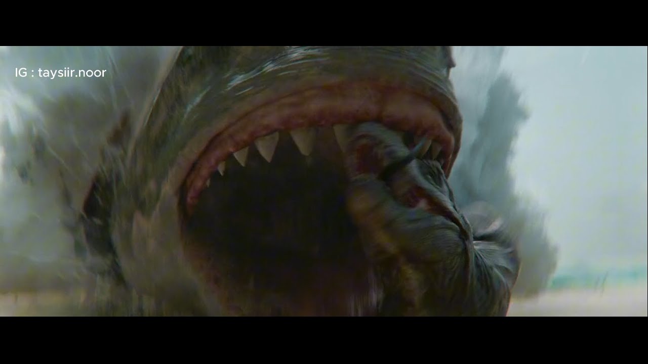 🦈Megalodon Destroys T-Rex 🦖 | Opening Scene in 4K 60FPS | Meg 2: The Trench