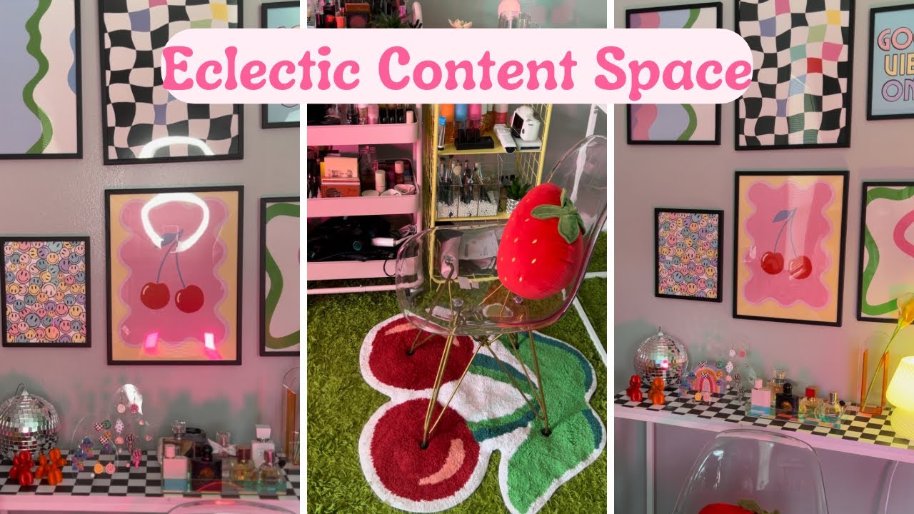 Dopamine Decor 🌈🪩 🏁 | Colorful + Eclectic Pinterest Inspired Content Space | T.Lyn’Nice