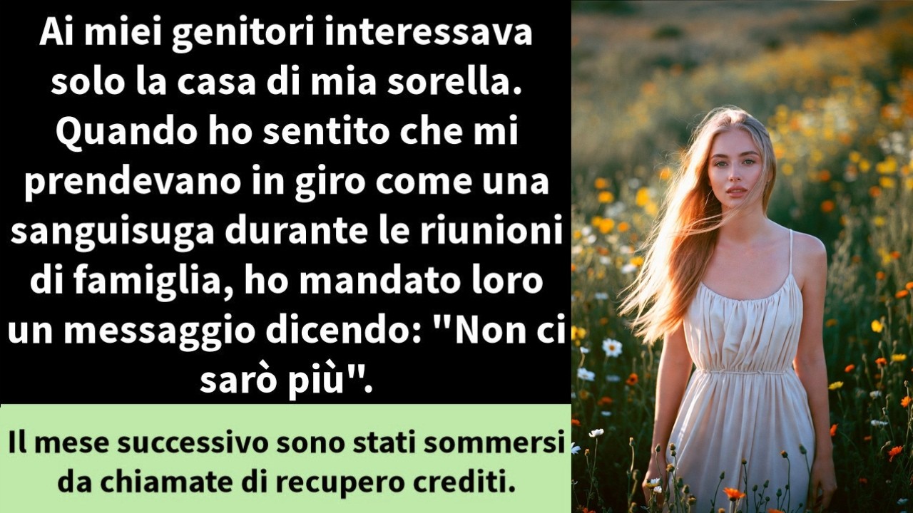 Ai miei genitori interessava solo la casa di mia sorella  Quando ho sentito che mi prendevano in