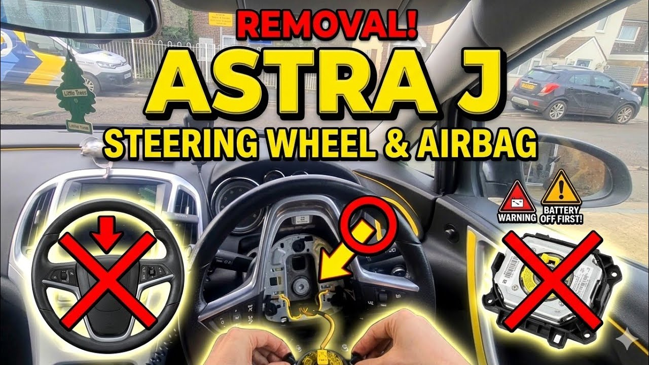 Как снять/заменить рулевое колесо и подушку безопасности Opel/Vauxhall ASTRA J, INSIGNIA, MOKKA, ...