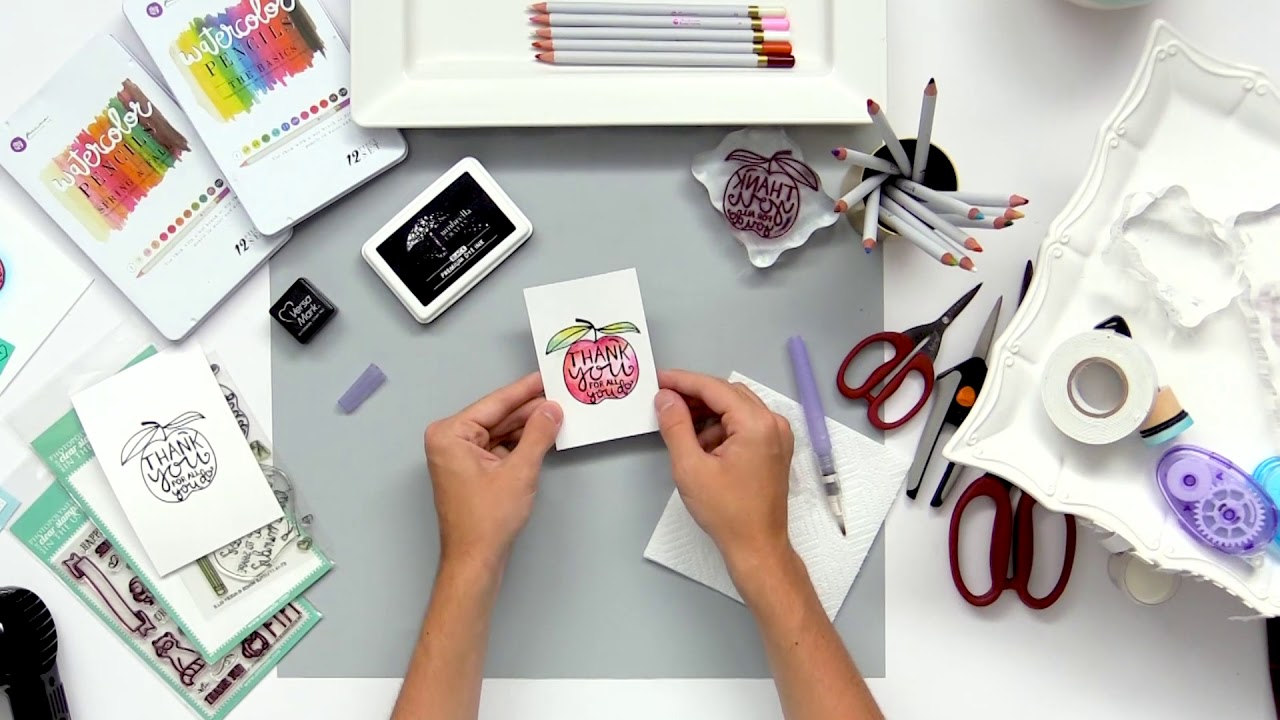 How to Use Watercolor Pencils for Cards with Simon Hurley