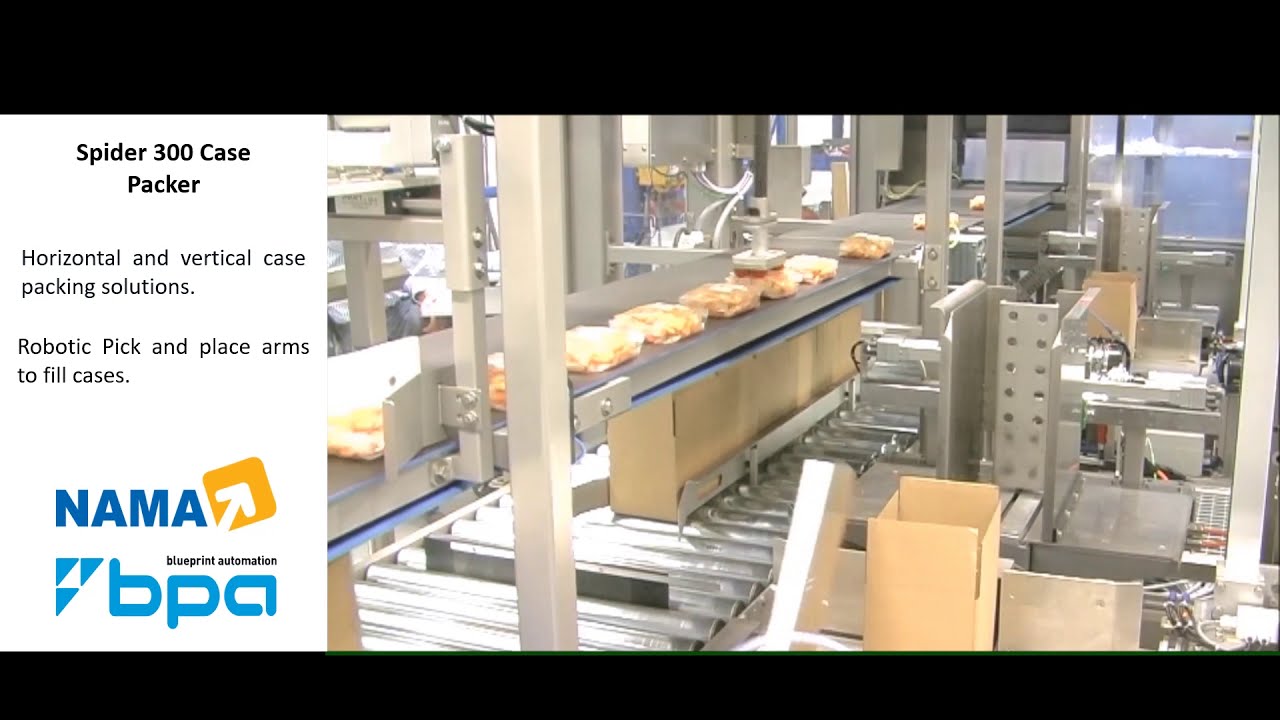 Chips and Snacks packaging _ Spider 300 Case Packer _ BPA