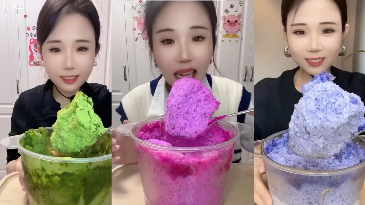 YY COLORFUL BLENDER ICE EATING COMPILATION