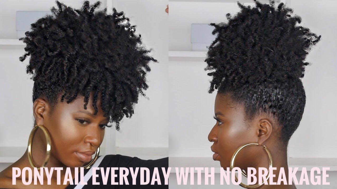 Wear a Puff EVERYDAY with NO TENSION/ BREAKAGE on Type 4 Hair ft. Invisibobble