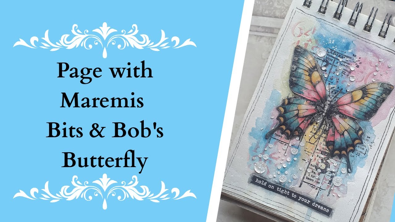 Pages with butterfly from Maremis Bits & Bob's industrial book
