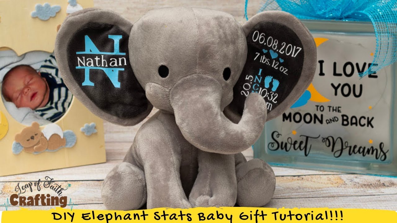 DIY Customized Birth Stat Elephant Tutorial!