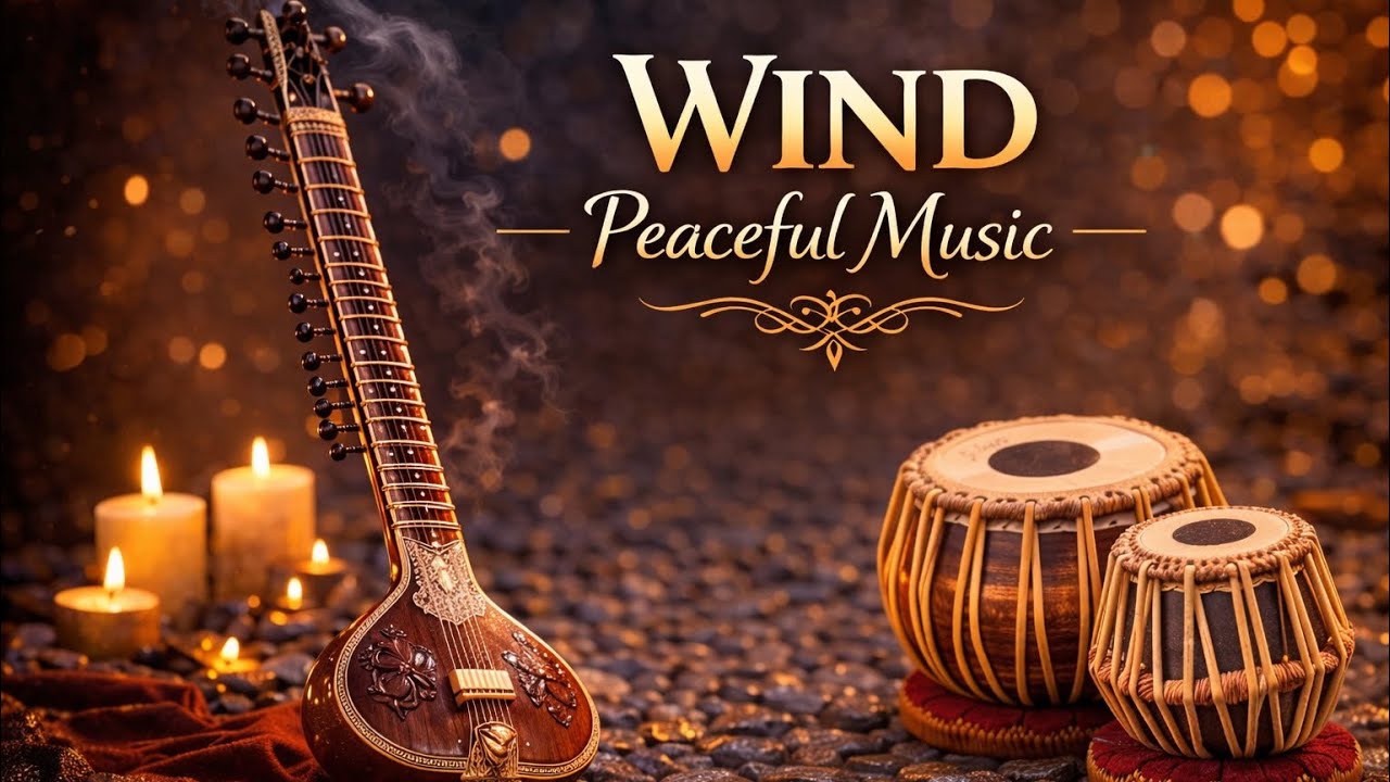 WIND - Peaceful Music  | Sitar & Tabla Relaxing Music for Stress Relief, Meditation & Yoga