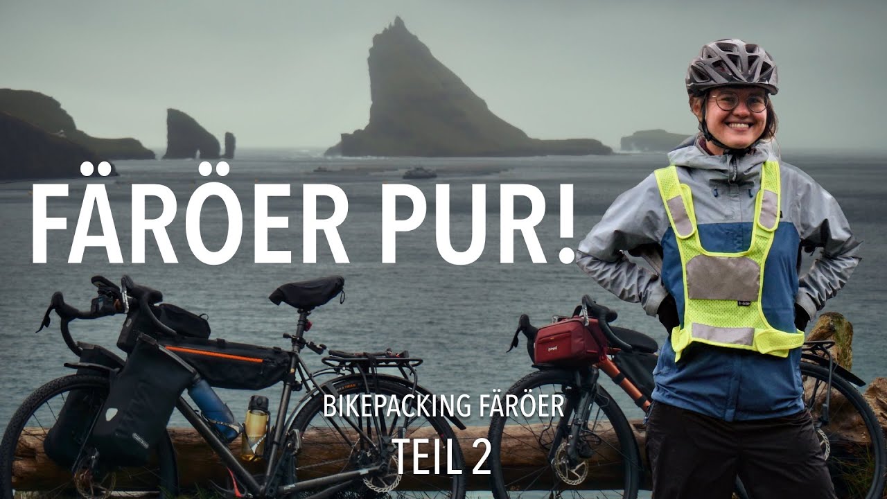 Radtour zum berühmtesten Wasserfall der Färöer Inseln - Múlafossur | Bikepacking