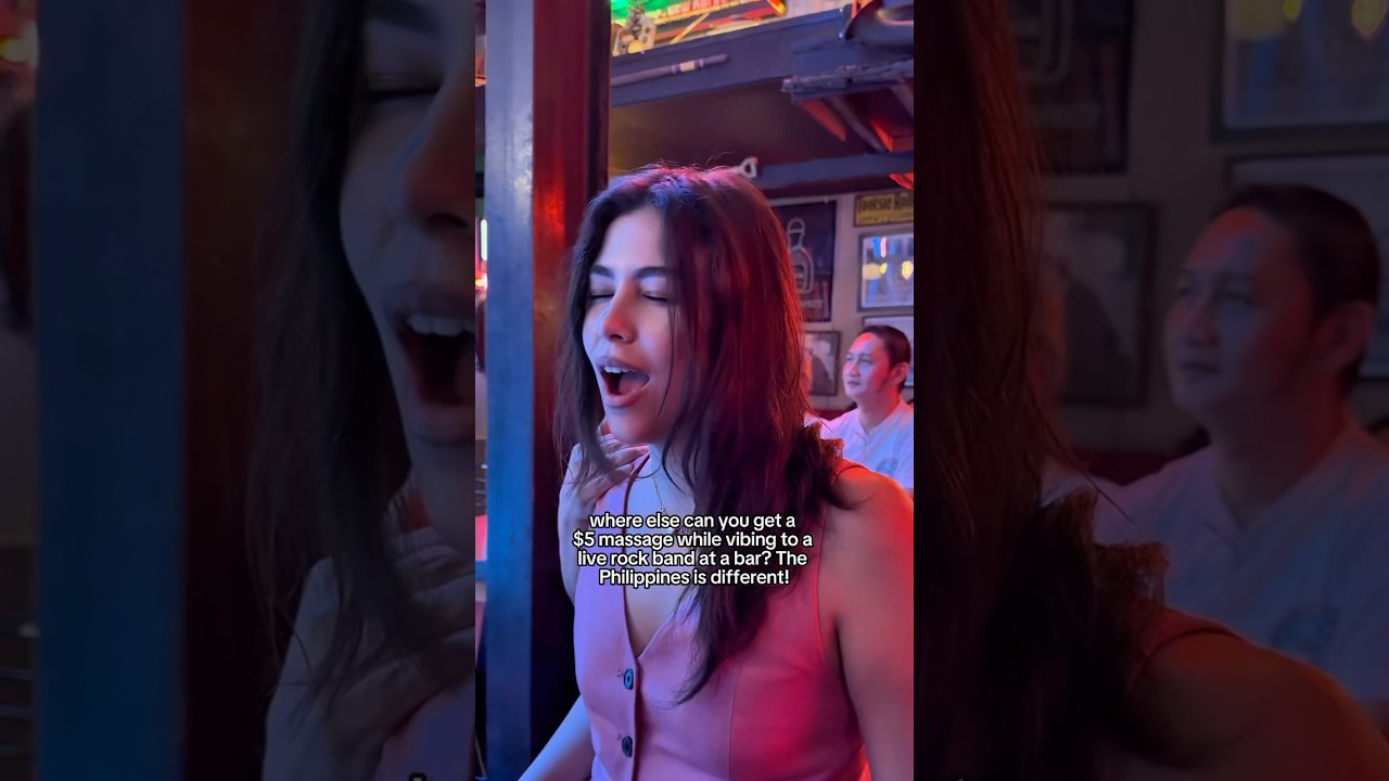 $5 massage in a bar in Manila 🇵🇭 #manila #travel #philippinestravel