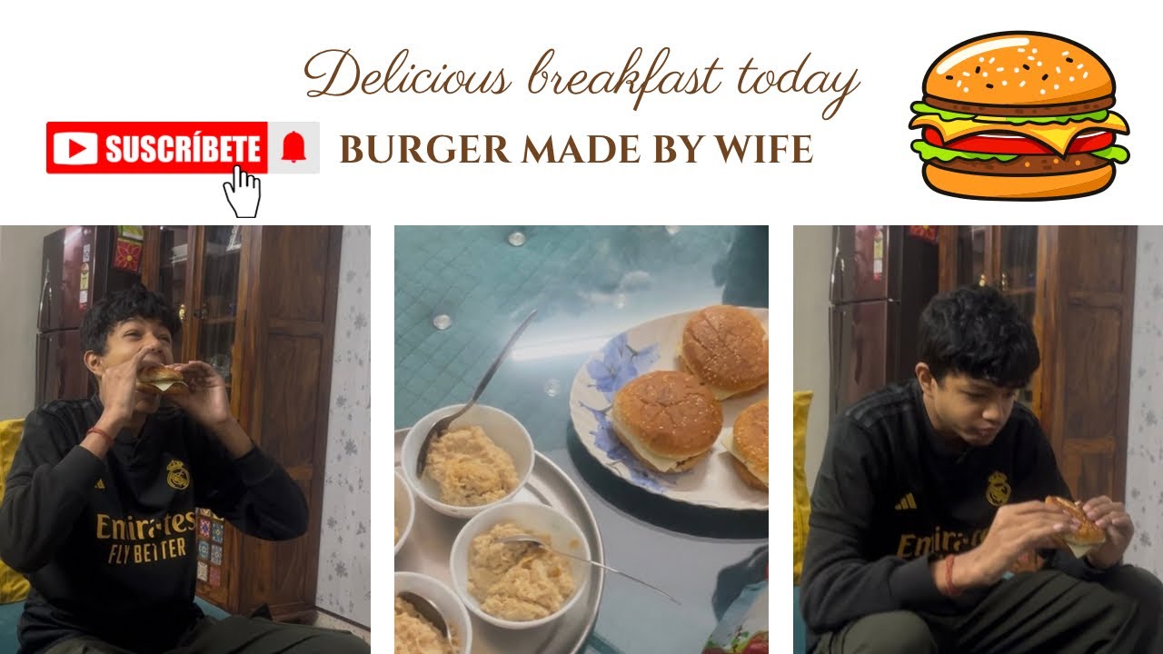 My Wife Made a Delicious Breakfast | Homemade Burger & Sweet Semiya Surprise| vlog | Bhasker Rawat |