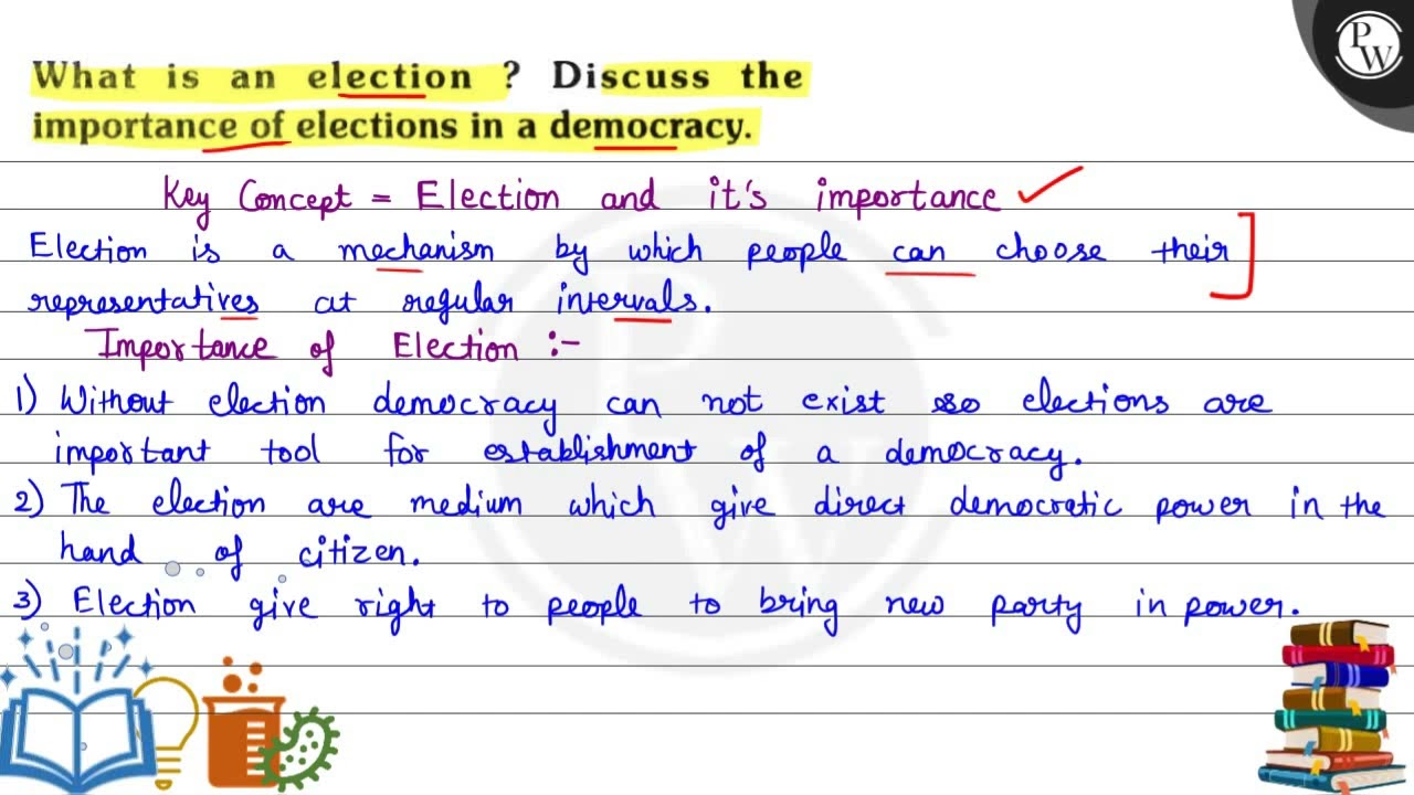 What is an election? Discuss the importance of elections in a democracy.