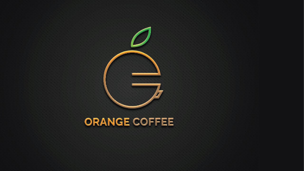 COMBINATION MARK LOGO // ORANGE COFFEE LOGO // LOGO TUTORIAL