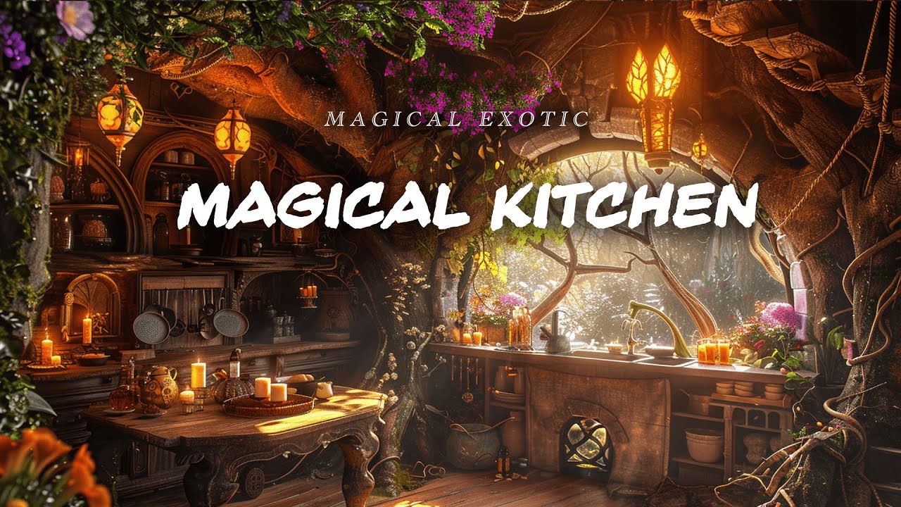 Exotic plants magical Magical Kitchen  | Magical Fantasy Music & Ambience | Healing & Deep Sleep