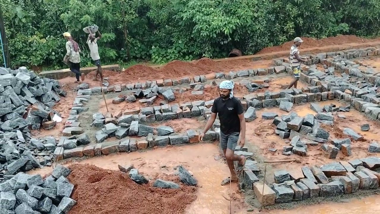 Laterite stone foundation work