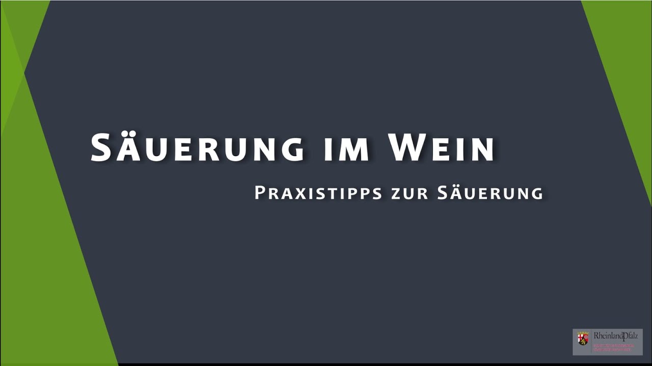 Erklärvideo: Säuerung im Wein