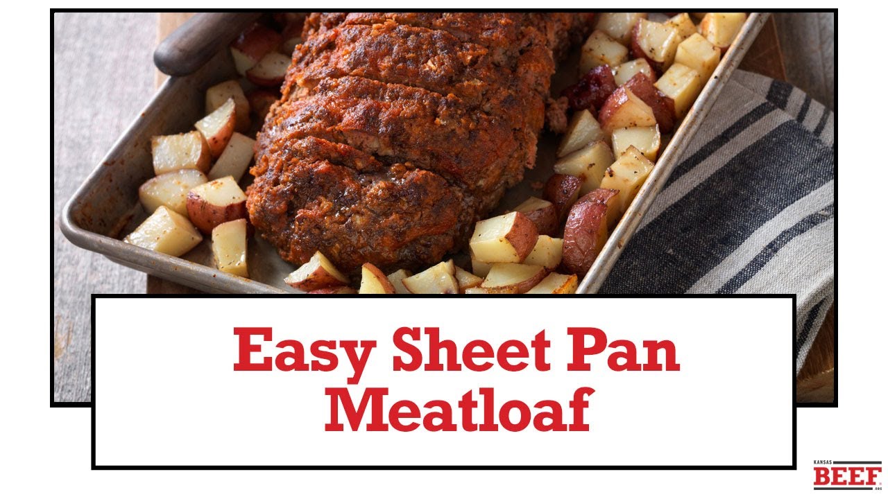 Easy Sheet Pan Meatloaf with Potatoes