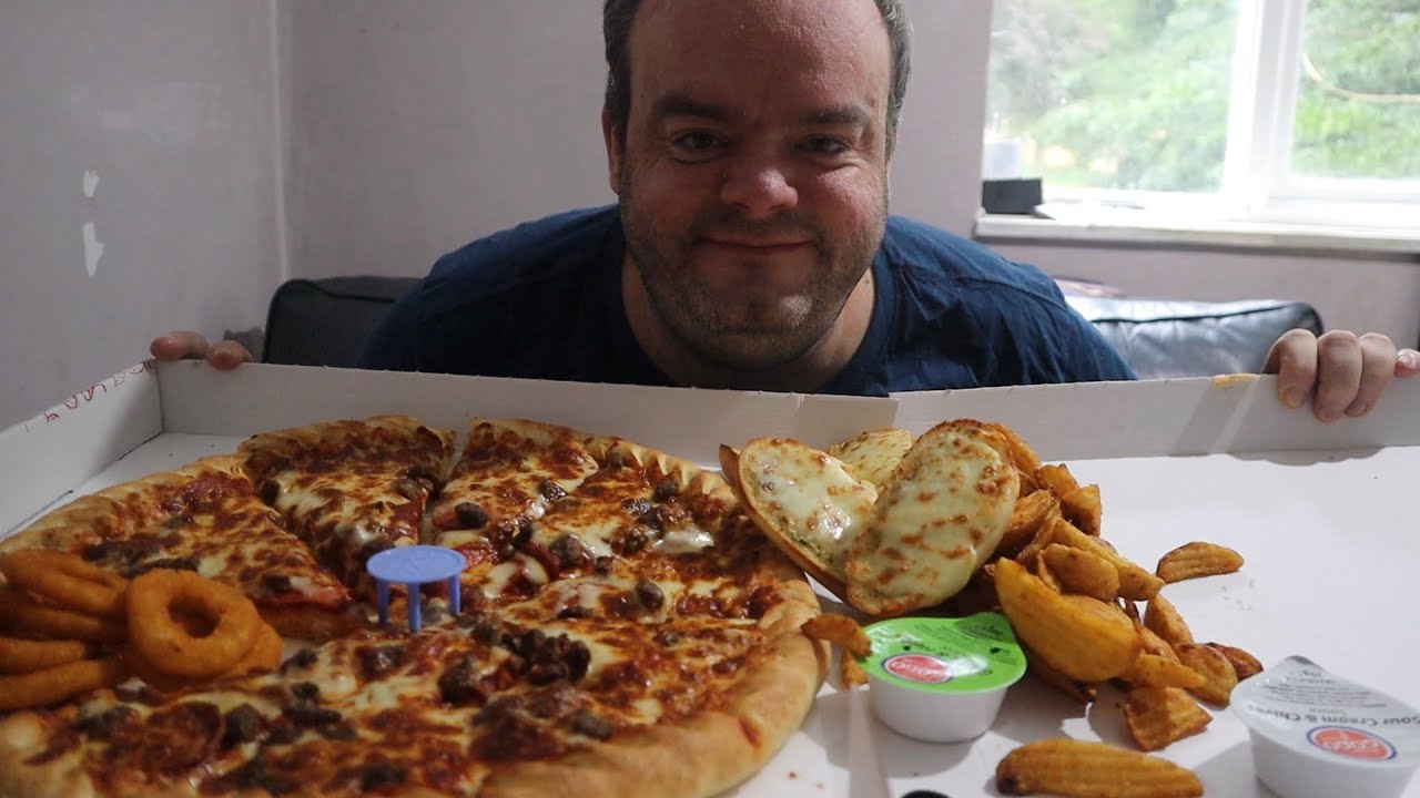 Pizza gogo mukbang uk with sides