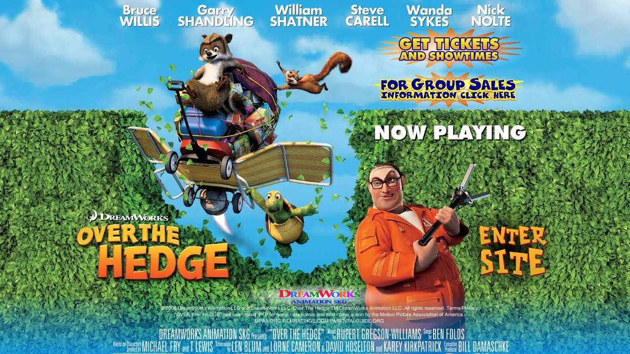 Over the Hedge flash website in 2006