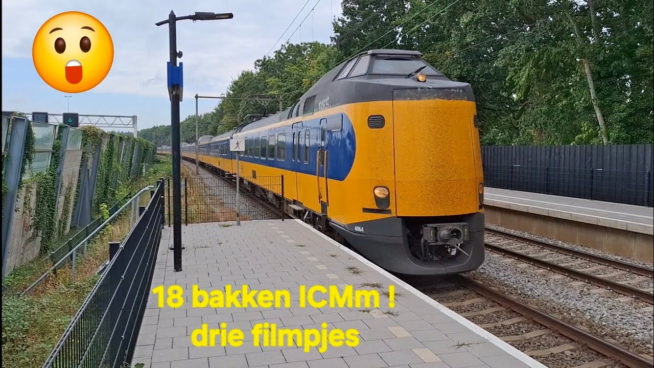 EXTREEM !! De langste ICM trein ooit (18 bakken 😲) : Drie filmpjes van ICMm 4064+4066+4216+4221+4230